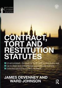 Cover image for Contract, Tort and Restitution Statutes 2012-2013