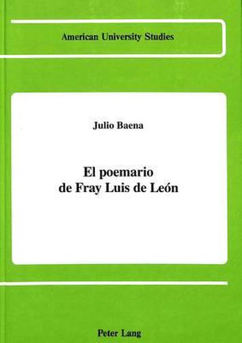 Cover image for El Poemario de Fray Luis de Leon