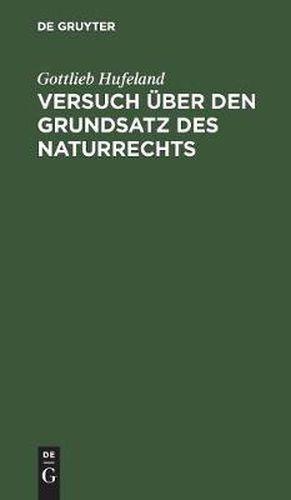 Cover image for Versuch uber den Grundsatz des Naturrechts