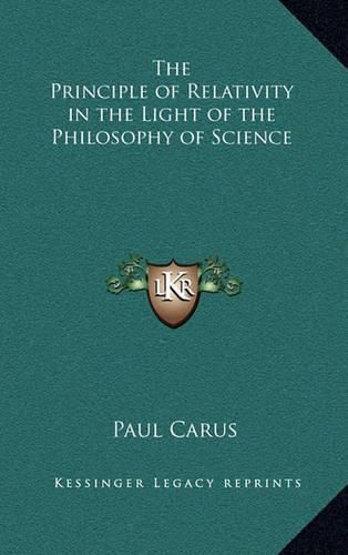 The Principle of Relativity in the Light of the Philosophy of Science