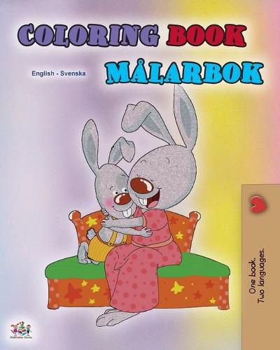 Cover image for Coloring book #1 (English Swedish Bilingual edition): Language learning colouring and activity book