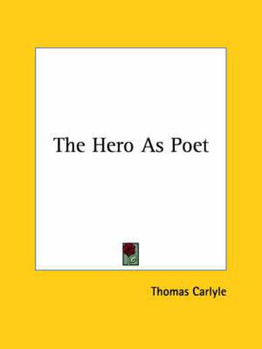 Cover image for The Hero as Poet