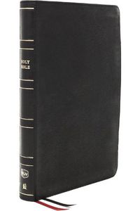 Cover image for NKJV, Deluxe Thinline Reference Bible, Genuine Leather, Black, Red Letter, Comfort Print: Holy Bible, New King James Version