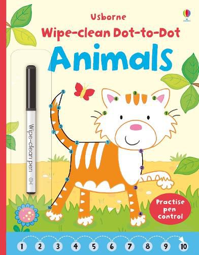 Cover image for Wipe-clean Dot-to-dot Animals