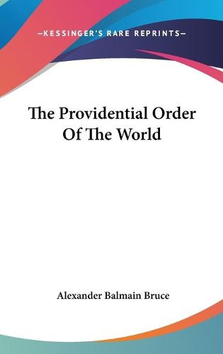 Cover image for The Providential Order of the World