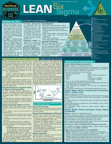 Lean Six SIGMA - Quickstudy, Craig Gygi (9781423251583) — Readings Books