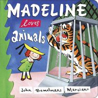 Cover image for Madeline Loves Animals