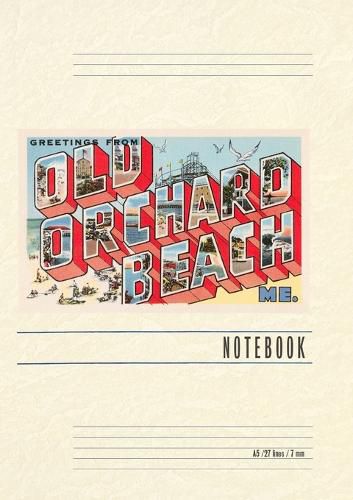 Cover image for Vintage Lined Notebook Greetings from Old Orchard Beach