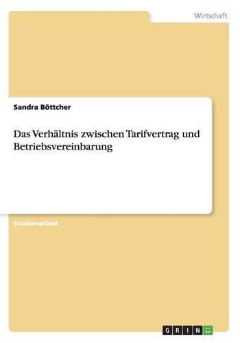 Cover image for Das Verhaltnis zwischen Tarifvertrag und Betriebsvereinbarung