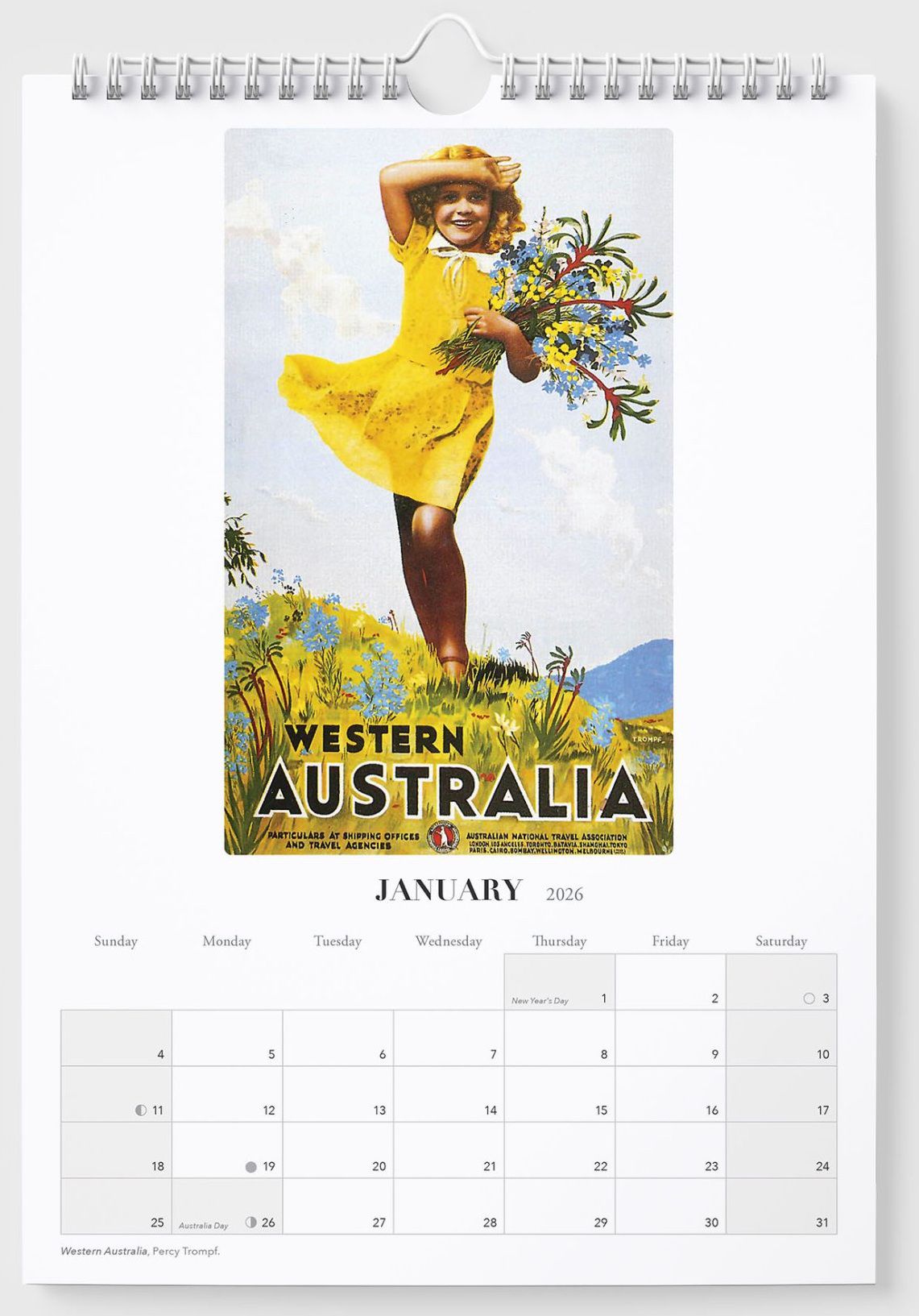 Vintage Travel Posters 2026 Wall Calendar