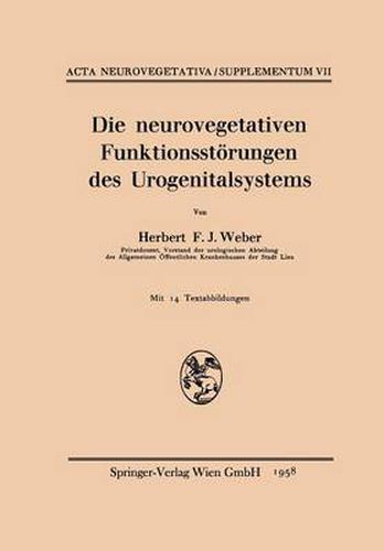 Die Neurovegetativen Funktionsstoerungen Des Urogenitalsystems