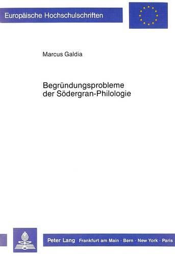 Cover image for Begruendungsprobleme Der Soedergran-Philologie