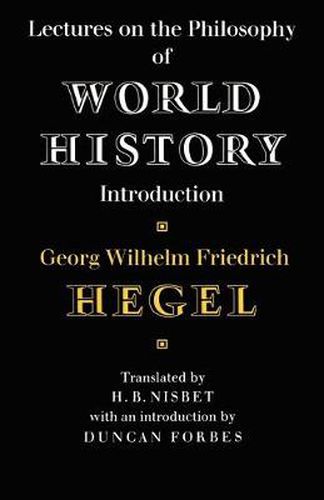 Lectures on the Philosophy of World History