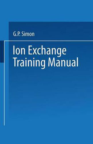 Cover image for Ion Exchange Training Manual