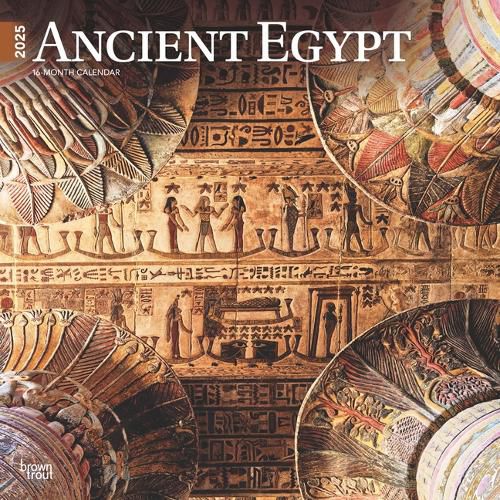 Ancient Egypt 2025 12 X 24 Inch Monthly Square Wall Calendar Plastic-Free Browntrout Travel Pyramids Pharaohs