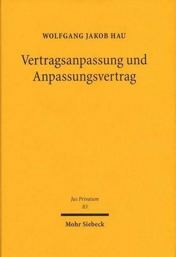 Cover image for Vertragsanpassung und Anpassungsvertrag