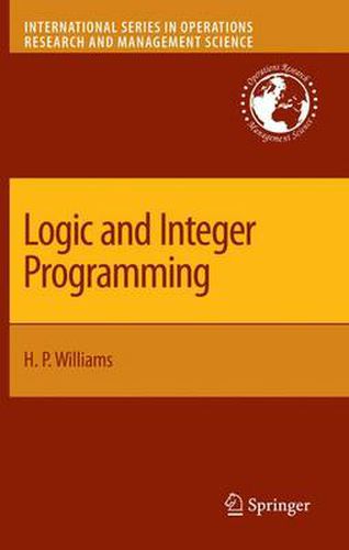 Cover image for Logic and Integer Programming