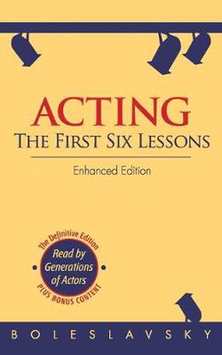 Cover image for Acting: The First Six Lessons