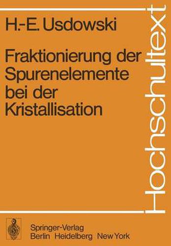 Cover image for Fraktionierung Der Spurenelemente Bei Der Kristallisation