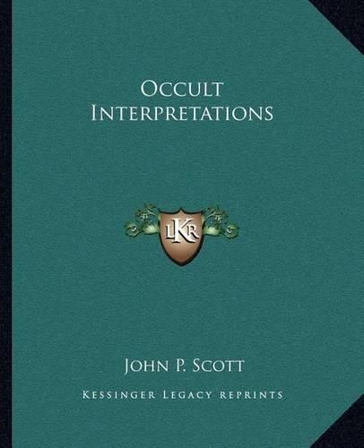 Cover image for Occult Interpretations