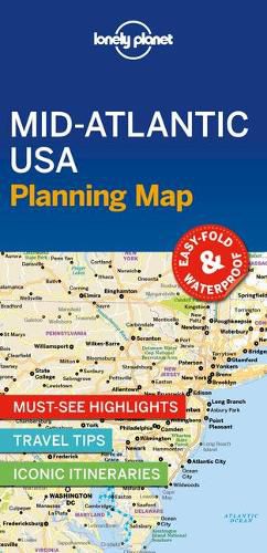 Cover image for Lonely Planet Mid-Atlantic USA Planning Map 1