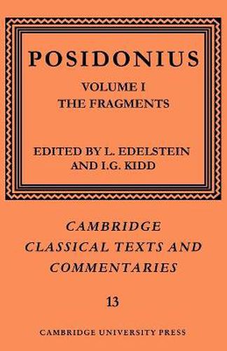 Cover image for Posidonius: Volume 1, The Fragments