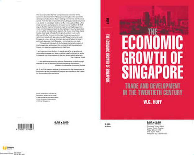 Cover image for The Economic Growth of Singapore: Trade and Development in the Twentieth Century