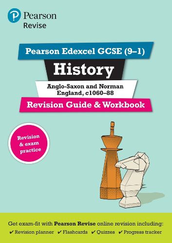 Cover image for Pearson REVISE Edexcel GCSE (9-1) History Anglo-Saxon and Norman England Revision Guide and Workbook + App: for home learning, 2022 and 2023 assessments and exams