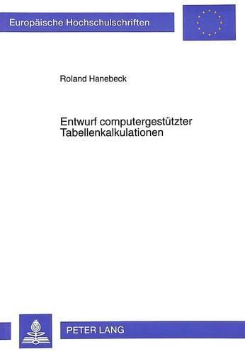 Cover image for Entwurf Computergestuetzter Tabellenkalkulationen