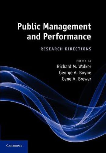 Cover image for Public Management and Performance: Research Directions