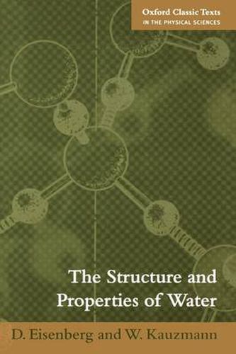 Cover image for The Structure and Properties of Water