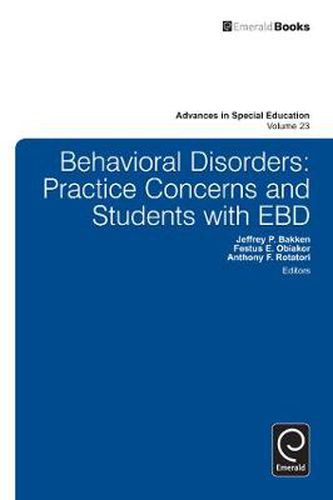 Cover image for Behavioral Disorders: Practice Concerns and Students with EBD