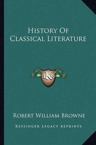 Cover image for History of Classical Literature