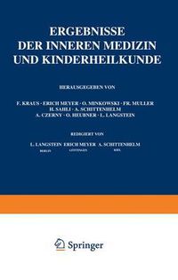 Cover image for Ergebnisse der Inneren Medizin und Kinderheilkunde: Funfundzwanzigster Band mit Generalregister der Bande 1-25