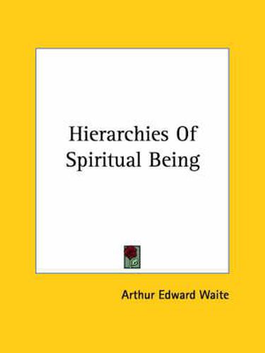 Cover image for Hierarchies of Spiritual Being