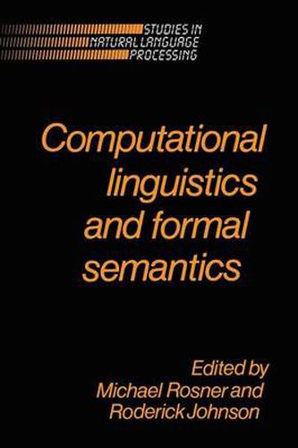 Cover image for Computational Linguistics and Formal Semantics