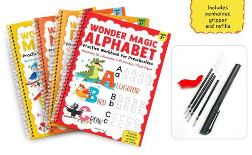 Cover image for Wonder Magic Pack of 4 Books (Maths, Drawing, Numbers & Alphabet)