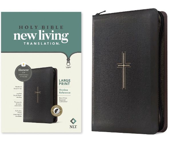 Cover image for NLT Large Print Thinline Reference Zipper Bible