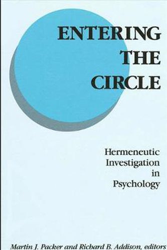 Cover image for Entering the Circle: Hermeneutic Investigation in Psychology