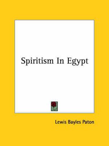 Cover image for Spiritism in Egypt