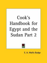 Cover image for Cook's Handbook for Egypt & the Sudan Vol. 2 (1906)