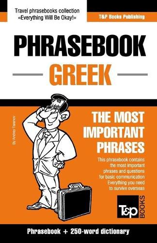 Cover image for English-Greek phrasebook and 250-word dictionary