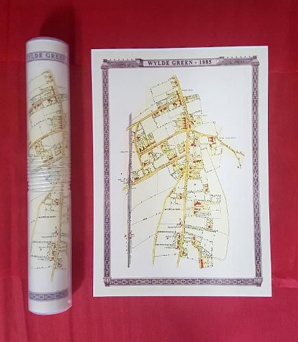 Cover image for Wylde Green 1885 - Old Map Supplied Rolled in a Clear Two Part Screw Presentation Tube - Print Size 45cm x 32cm