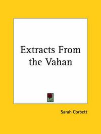 Cover image for Extracts from the Vahan (1904)