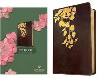 Cover image for NLT Thrive Devotional Bible for Women (Leatherlike, Cascade Deep Brown)