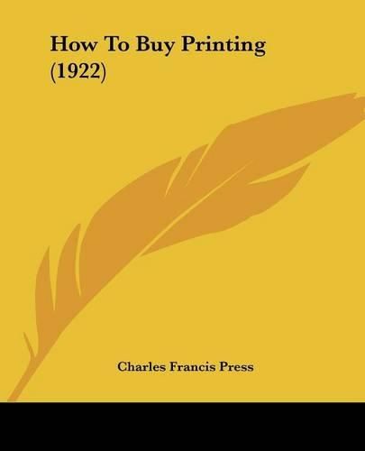 Cover image for How to Buy Printing (1922)