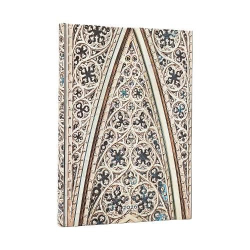 Cover image for 2026 Vault of the Milan Cathedral (Duomo di Milano) Midi 12-month Horizontal Hardcover Flexi Dayplanner 2026 (Wrap Closure)