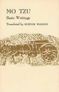 Cover image for Mo Tzu: Basic Writings
