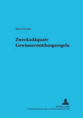 Cover image for Zweckadaequate Gewinnermittlungsregeln