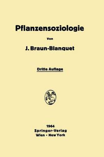 Cover image for Pflanzensoziologie: Grundzuge der Vegetationskunde